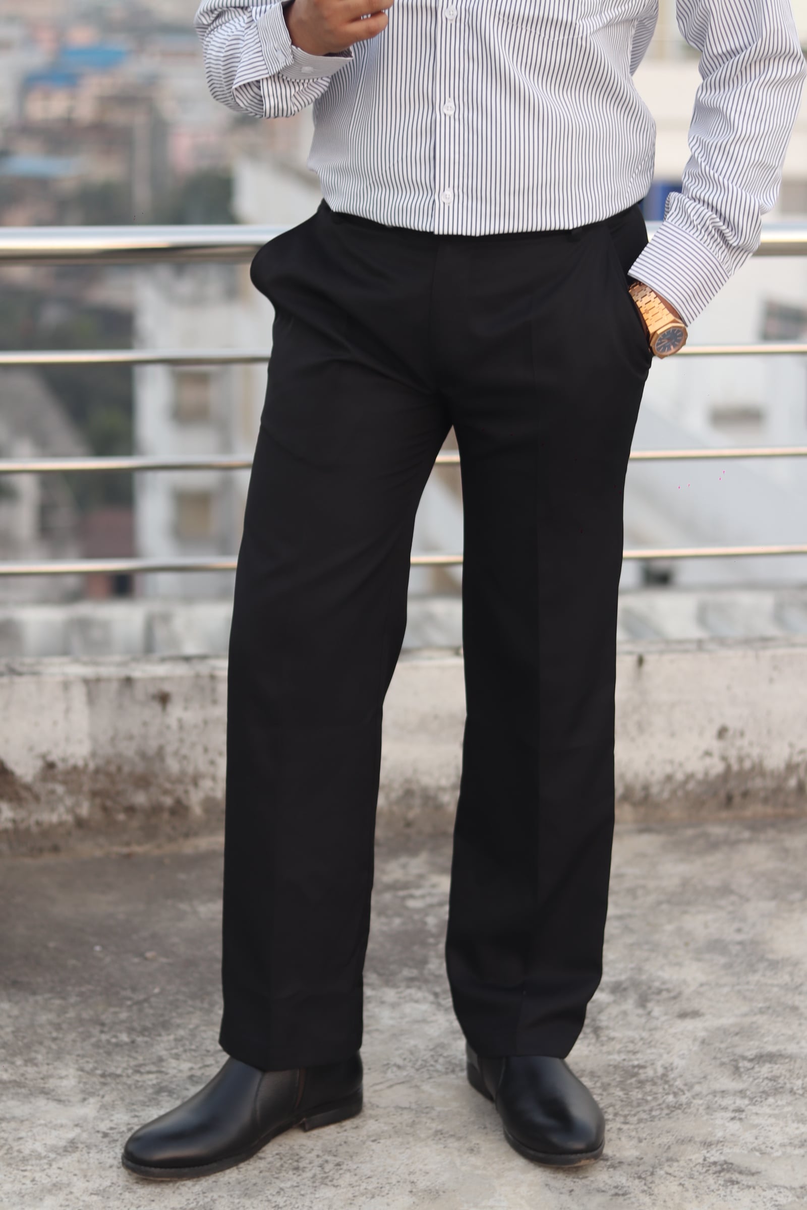 Men's Straight-Cut Formal - Black - Image 1
