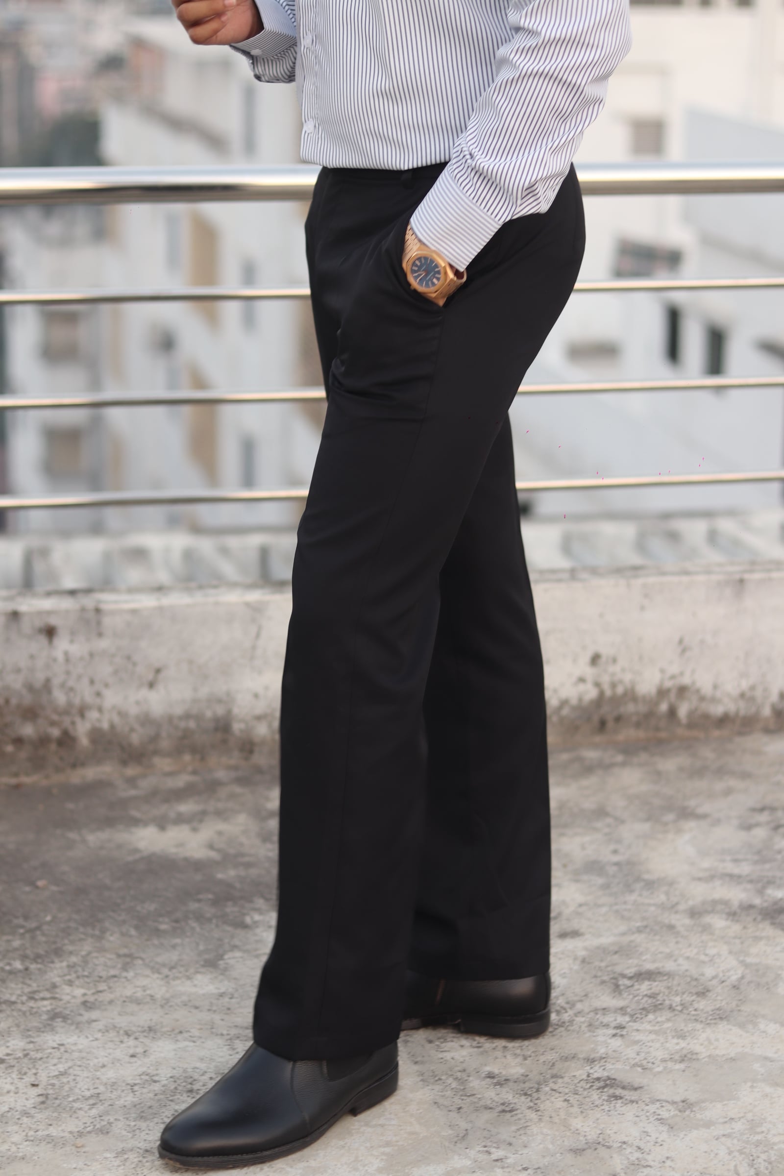 Men's Straight-Cut Formal - Black - Image 2